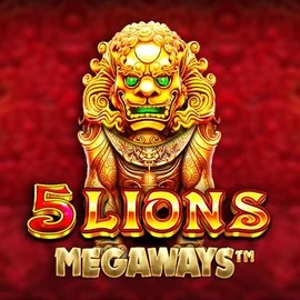 5 Lions Megaways online game logo by Pragmatic Play on luckyspins-casino.eu.com