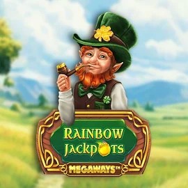 Rainbow Jackpots Megaways slot logo by Red Tiger Gaming at LuckyWins Casino